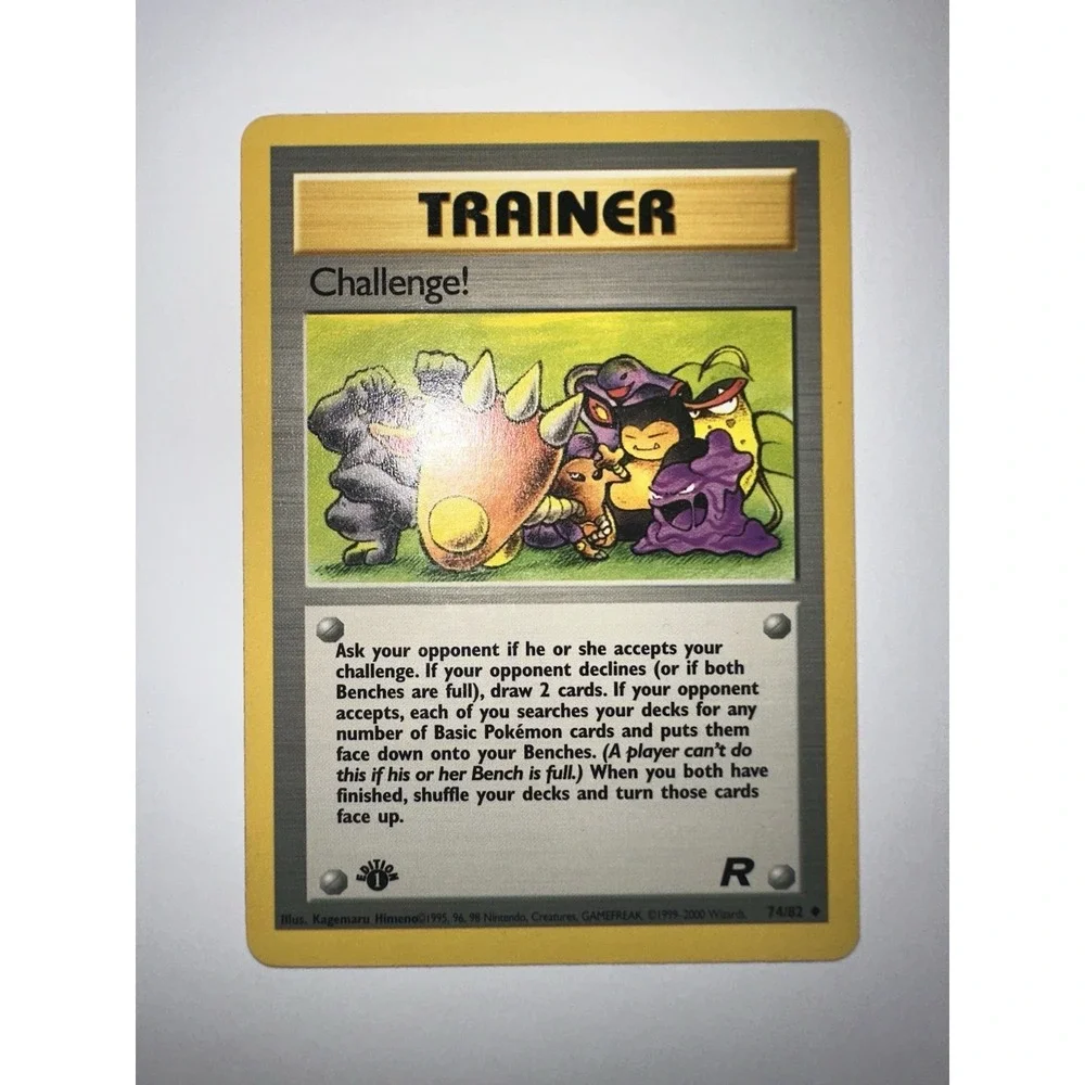 Challenge!‎ ERROR Printer Hickey 74/82 Team Rocket Pokemon 1st Edition HP - DMG